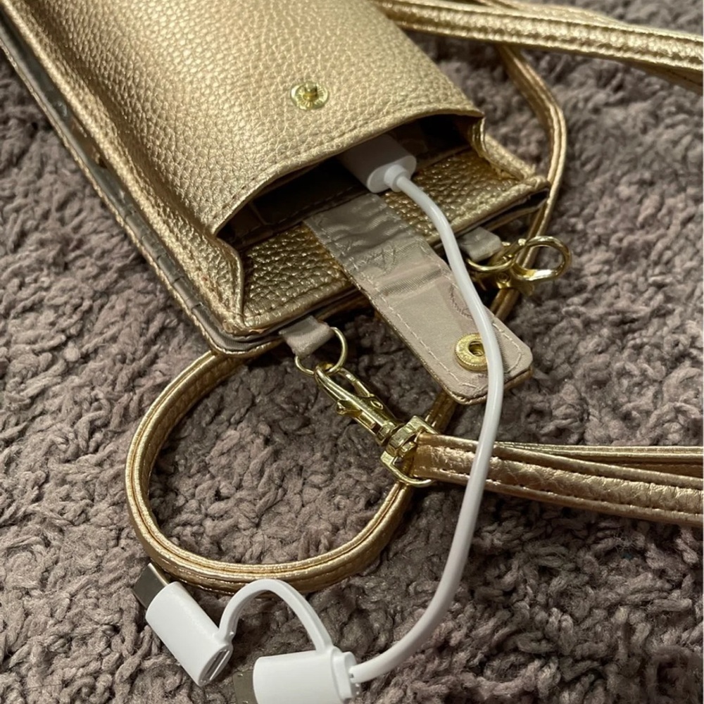 Rose Gold/Gold Metallic Phone Case Crossbody